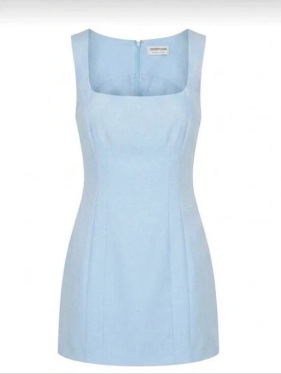 Peppermayo Dresses & Skirts - Peppermayo Powder Blue Square Neck Mini Dress